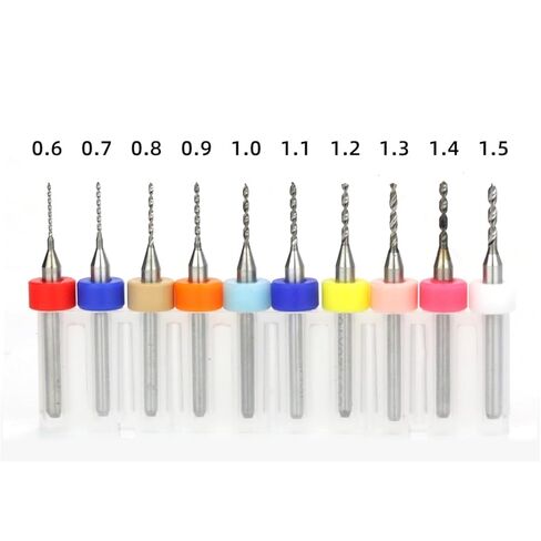 0.6-1.5mm Mini Drill Bit Set 1/8INCH 10Pcs(Color:PCB 1.3mm 10pcs) in Kuwait