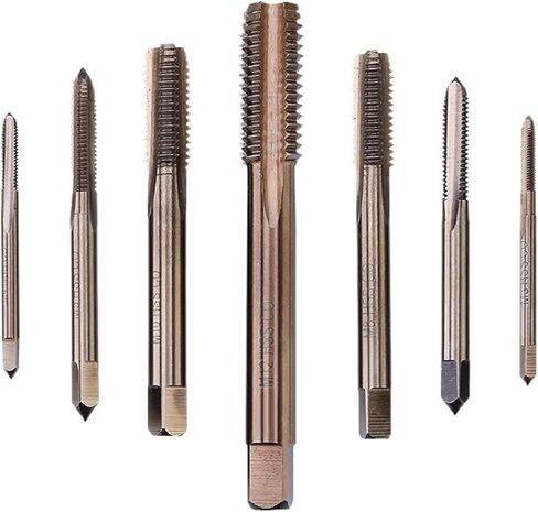 10PCS Cobalt Screw Tap Drill Bits Machine Taps for Metal Stainless Steel(M2 M2.5 M3 M4 M5 M6 M8 M10 M12)(Size:M2.5) in Saudi Arabia