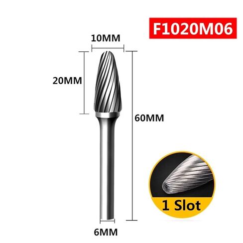 Rotary File Point Burr Die Grinder Abrasive Tools Drill Milling Metal Bit 1Pcs(Color:F0618M06) in Kuwait