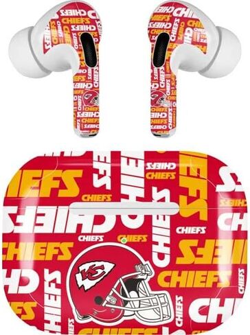 Skinit Decal Audio Skin Compatible with Apple AirPods Pro - Officially Licensed NFL Kansas City Chiefs Design in Saudi Arabia