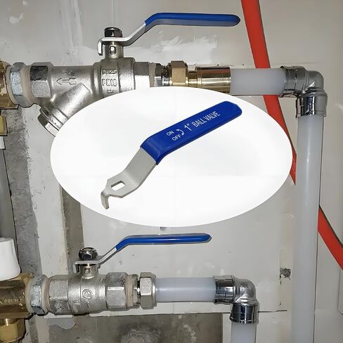 1 PCS Ball Valve Handle DN25 Blue Lever Handle Ball Valve for Outdoor Faucet Particle Service Service فوهة مع Nut (Hole: 6x10mm) (DN25) in Saudi Arabia