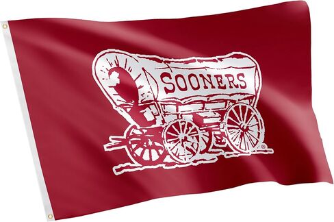 Desert Cactus University of Oklahoma UO Flag - 3 x 5 Feet Sooners Banner, Indoor/Outdoor Durable Fabric, 100% Polyester Design (Style F) in Saudi Arabia