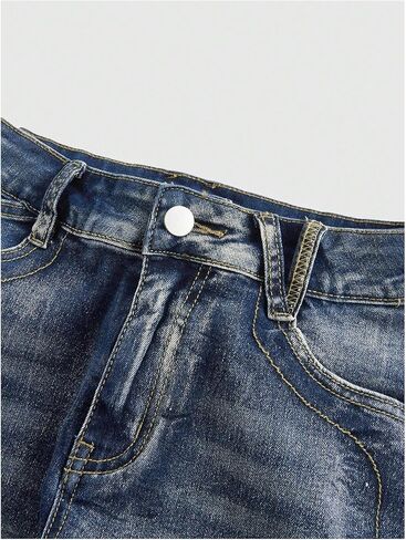 Wdirara Women's Butterfly Butterfly Micro Jean Shorts Y2K Vintage Low Low Rise Shorts in Kuwait