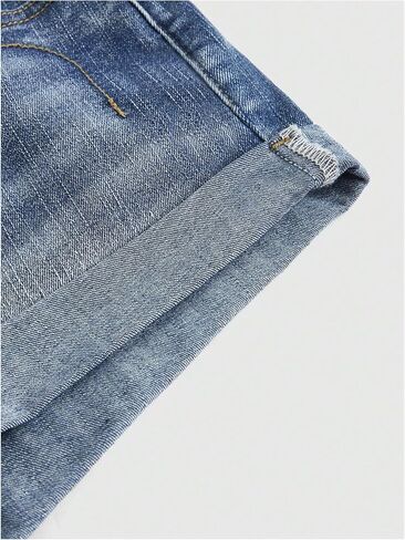 Wdirara Women's Butterfly Butterfly Micro Jean Shorts Y2K Vintage Low Low Rise Shorts in Kuwait