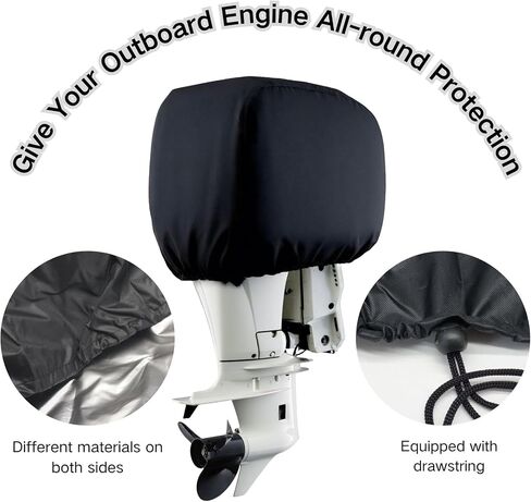 Boat Marine Outboard Engine Cover for Mercury Yamaha Honda 100 115 150 HP Heavy Duty Hood Motor Cowling Lightweight Protector in Saudi Arabia