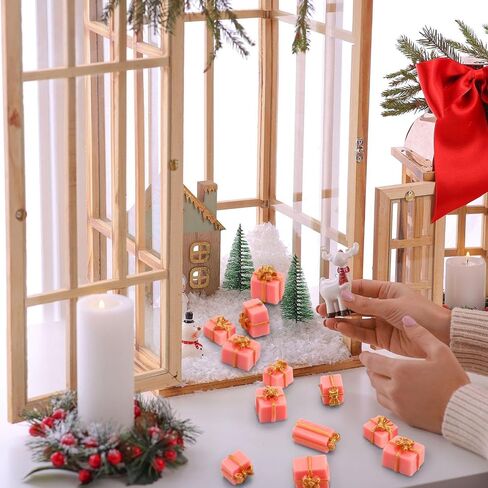 Bucherry 50 PCS Ministures Christmas for Crafts Multicolor Mini Christmas الحلي ديكور مصغرة التماثيل عيد الميلاد سحر الحرف الزخرفية الصغيرة ديكور حديقة ديي in Saudi Arabia