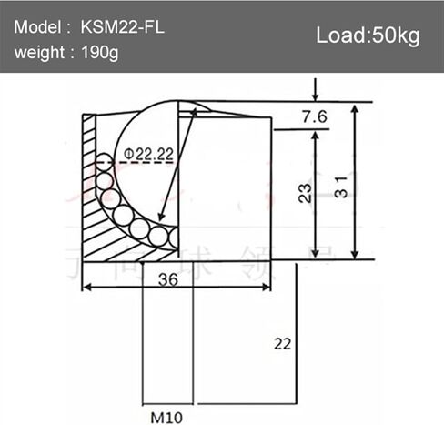 304 Stainless Steel Precision Universal Ball Casters No Rust Universal Wheel Screw Cylinder 1Pcs(SUS304-KSM-15FL) in Saudi Arabia