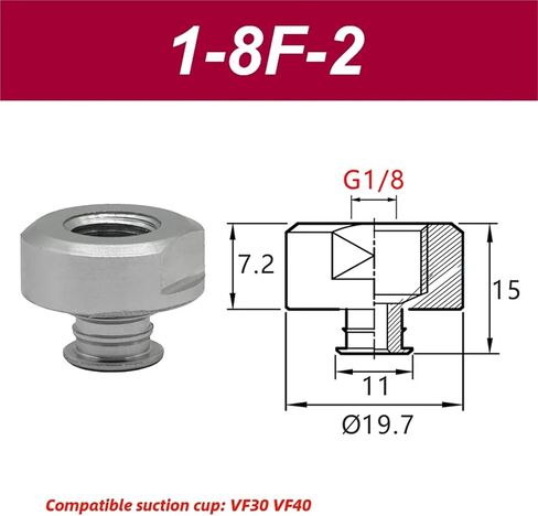 VF Manipulator Vacuum Cup Cup VF15/20/20/40/40/50 الملحقات الصناعية 1PCs (1-8M-3) in Kuwait