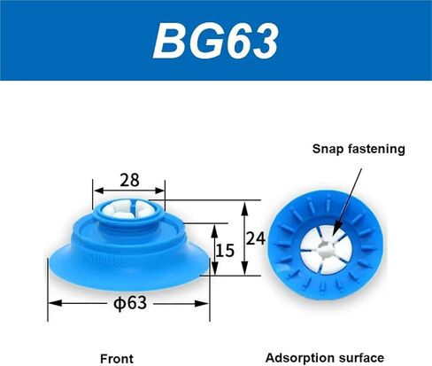 كوب شفط الفراغ المعالج BG25/34/41/48/63.B3 1PCS (BG48-B3-G1-8) in Kuwait