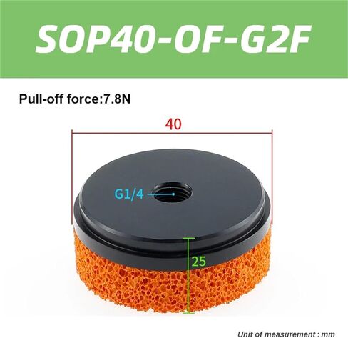 Pneumatic Industrial Sponge Suction Cup Manipulator Large Suction Power Traceless Gripper 1Pcs(SOP220-OF-G4F) in Saudi Arabia