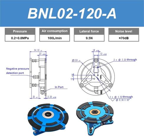 Vacuum Suction Cups Pneumatic Photovoltaic Ceramics Silicon Wafers Non-Marking Suction Cups 1Pcs(BNL02-60) in Saudi Arabia