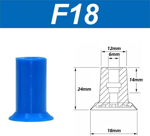 تجهيزات كوب الشفط الفراغية كأس شفط F18 F22 F26 F33 Manipulator Vacuum فوهة 1PCs (F1-W-1-8 بوصة) in Kuwait