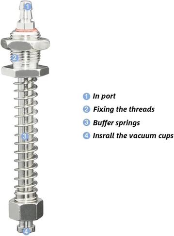 Vacuum Suction Cup Base 11mm Hardware Manipulator Fixture Tail Air Inlet 1Pcs(L65-M10-11) in Saudi Arabia