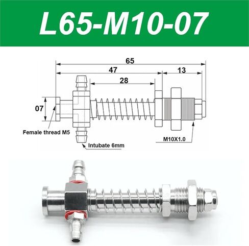 Vacuum Suction Cup Base 7mm Hardware Manipulator Fixture Tail Side Air Intake 1Pcs(L50-M10-7) in Saudi Arabia