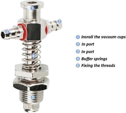 Vacuum Suction Cup Base 7mm Hardware Manipulator Fixture Tail Side Air Intake 1Pcs(L50-M10-7) in Saudi Arabia