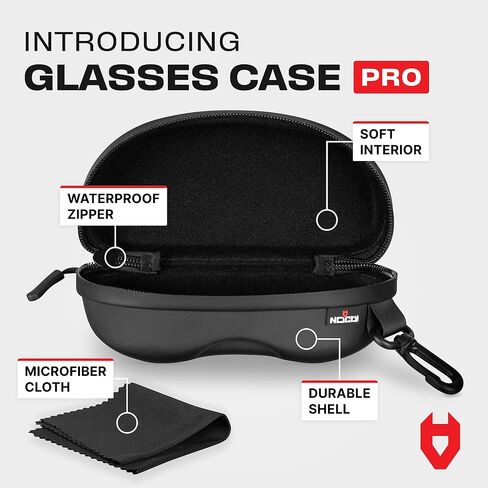 NoCry Storage Case for Safety Glasses with Felt Lining, Reinforced Zipper and Handy Belt Clip in Kuwait