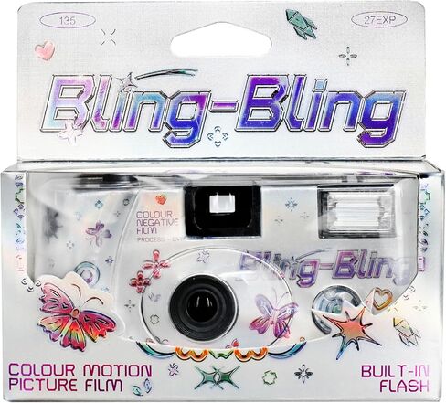 Retocolor Bling-Bling 400 35mm Disposable Film Camera 27EXP, ISO400, Color Negative Film, Focus Free, Easy to Use, Built in Flash, Single Use (Film and Battery Included) in Kuwait