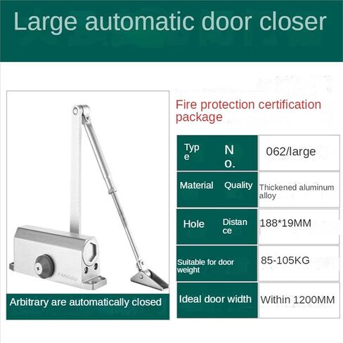 Door Closer Home Push-Pull Unit Door Door Close Artifact Fireproof Anti-Theft Door Hydraulic Automatic Buffer Silent Door Closer(S) in Kuwait