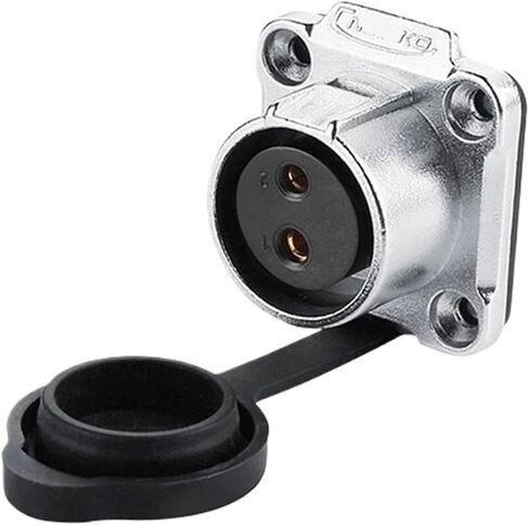 2 دبوس الطاقة الدائرية الموصل الصناعي الإناث في الهواء الطلق IP67 IP67 in Kuwait