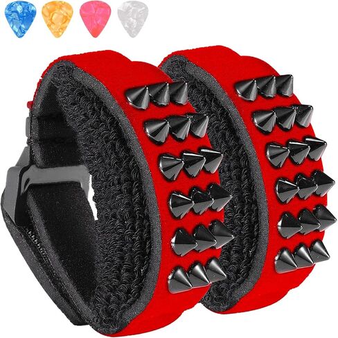 2PCS Guitar String Mute Damper,Guitar String Cover Belt, Adjustable Bass Mute Silencer, Adjustable Bass Mute, for Electric Acoustic Classic Guitar Bass Musical Instrument Accessories(RedDD) in Saudi Arabia