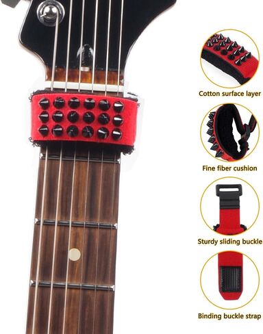 2PCS Guitar String Mute Damper,Guitar String Cover Belt, Adjustable Bass Mute Silencer, Adjustable Bass Mute, for Electric Acoustic Classic Guitar Bass Musical Instrument Accessories(RedDD) in Saudi Arabia