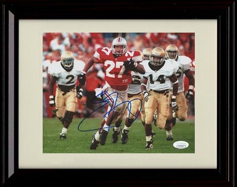Eddie George Autograph Promo Print - Ohio State Football- يهرب معها - Framed 8x10 in Saudi Arabia