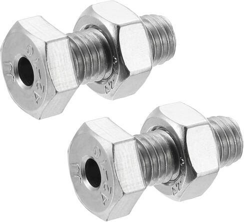 MECCANIXITY M8x30mm Hollow Screw Bolts External Hexagon Fasteners with Nuts, 304 Stainless Steel Pack of 2 in Saudi Arabia