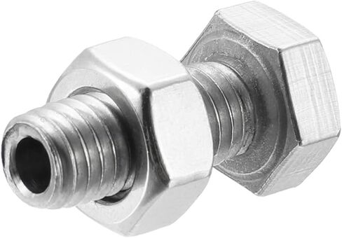MECCANIXITY M8x30mm Hollow Screw Bolts External Hexagon Fasteners with Nuts, 304 Stainless Steel Pack of 2 in Saudi Arabia