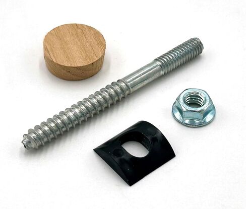 Stair Handrail Bolt Kit - Includes Rail Bolts (3 1/2" x 5/16"), Shoulder Nuts, Plastic Curved Washers, and 1" Tapered Hardwood Plugs, Handrail Fitting Hardware (Poplar, Set of 10) in Saudi Arabia