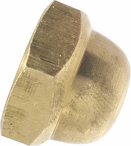 8-32 Hex Cap Nuts, Solid Brass, Grade 360, Commercial, Plain Finish, Quantity 25 by Fastenere in Saudi Arabia