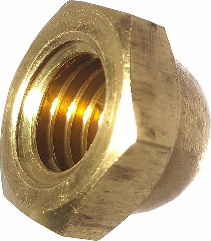8-32 Hex Cap Nuts, Solid Brass, Grade 360, Commercial, Plain Finish, Quantity 25 by Fastenere in Saudi Arabia