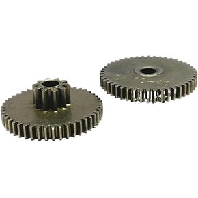 Steel Motor Drive Gear 2pcs 10T 46T 4mm Metal Double Gear Reduction Variable Speed Gear in Saudi Arabia