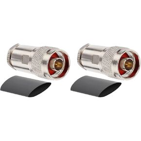 XRDS -RF N Male Connectors Plug Attach Adapter Coax Connector for LMR400/RG8/Belden 9913/KMR400 RF Coaxial Cable 5pack (NOT for TV) in Kuwait