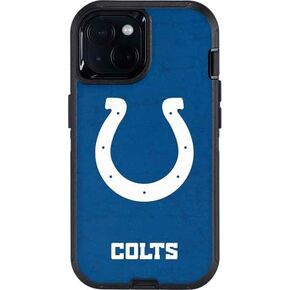 Skinit Decal Phone Skin Compatible with OtterBox Defender iPhone 15 - Officially Licensed NFL Indianapolis Colts Distressed Design in Saudi Arabia