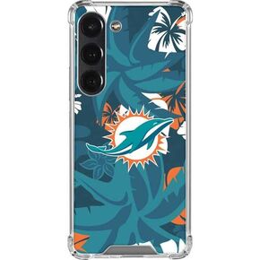 Skinit Clear Phone Case Compatible with Galaxy S23 - Officially Licensed NFL Miami Dolphins Tropical Print Design in Saudi Arabia