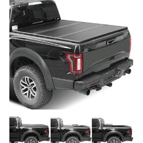 غطاء Lyon 8ft / 98 "غطاء سرير Tri-Fold Hard Tri-Fold متوافق مع غلاف Tonneau 1999-2025 Ford F-250 F-350 F-450 Super Duty Tonneau in Kuwait