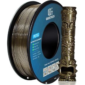 Geeetech PETG Filament 1.75mm Metallic Gold, Upgraded High-Strength 3D Printer Filament, Metallic Shimmer, Glossy Finish, ±0.02mm Precision-1kg Spool (2.2 lbs) for Most FDM Printers in Kuwait