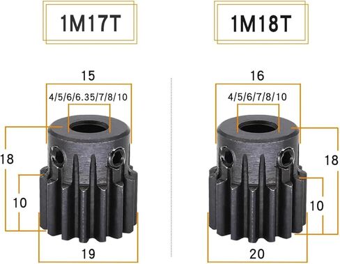 Steel Motor Drive Gear 15T/16Teeth 1M Small Gear 1 Mod Spur Gear 1 Motor Mini Gear Pinion 45# Steel Bore Size 4-16 Mm Transmission Accessories Part(8mm-15 Teeth) in Saudi Arabia