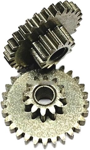 Steel Motor Drive Gear 2pcs Metal Double Gear 0.5M 12T-28T 3mm Hole Motor Shaft Loose Match in Saudi Arabia