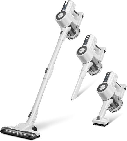 Purkinn Cordless Vacuum مع 200W محرك بدون فرش ، 28000PA شفط قوي ، 3 أوضاع ، فراغ خفيف الوزن باليد للمنزل ، الأرضية الصلبة ، السجاد ، B8 in Saudi Arabia