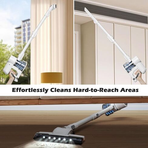 Purkinn Cordless Vacuum مع 200W محرك بدون فرش ، 28000PA شفط قوي ، 3 أوضاع ، فراغ خفيف الوزن باليد للمنزل ، الأرضية الصلبة ، السجاد ، B8 in Saudi Arabia