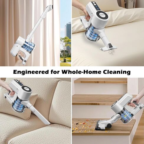 Purkinn Cordless Vacuum مع 200W محرك بدون فرش ، 28000PA شفط قوي ، 3 أوضاع ، فراغ خفيف الوزن باليد للمنزل ، الأرضية الصلبة ، السجاد ، B8 in Saudi Arabia