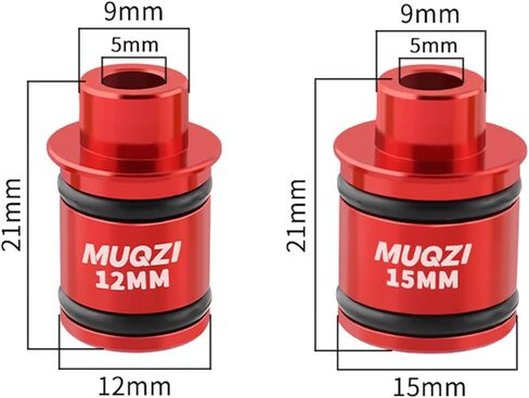 Mountain Bike Thru-Axle to Quick Release Hub Converter Adapter - 12mm/15mm to 9mm Conversion Kit, Compatible with Standard QR Forks and Frames in Saudi Arabia