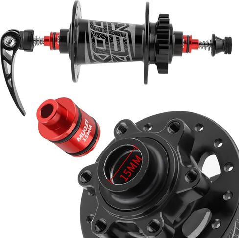 Mountain Bike Thru-Axle to Quick Release Hub Converter Adapter - 12mm/15mm to 9mm Conversion Kit, Compatible with Standard QR Forks and Frames in Saudi Arabia