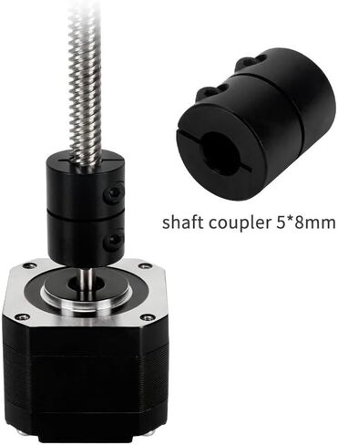 2pcs Rigid Stepper Motor Shaft Couplings 20x25mm Coupler 5mm 8mm Bore Step Motor Connecting Lead Screw 3D Printer Parts(Black) in Saudi Arabia