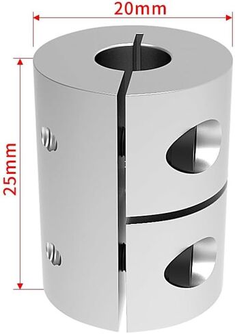 2pcs Rigid Stepper Motor Shaft Couplings 20x25mm Coupler 5mm 8mm Bore Step Motor Connecting Lead Screw 3D Printer Parts(Black) in Saudi Arabia