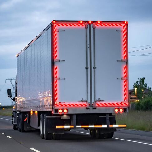 MECCANIXITY Reflective Tape, 3 Inch x 82 ft Warning Safety Sticker Night Reflectors Self-Adhesive Trailer Reflector Twill Tape for Cars Trucks Trailer, Blue White in Saudi Arabia