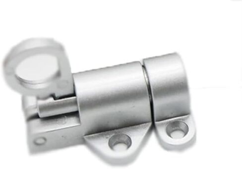 Door Locks and Latches Aluminum Alloy Window Gate Pull Ring Spring Bounce Door Bolt Automatic Latch Lock Window(Silver) in Saudi Arabia