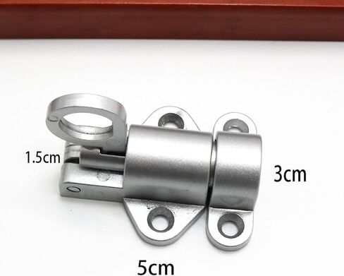 Door Locks and Latches Aluminum Alloy Window Gate Pull Ring Spring Bounce Door Bolt Automatic Latch Lock Window(Silver) in Saudi Arabia