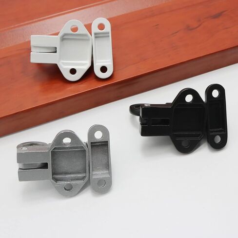 Door Locks and Latches Aluminum Alloy Window Gate Pull Ring Spring Bounce Door Bolt Automatic Latch Lock Window(Silver) in Saudi Arabia